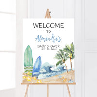 Baby on Board Beach Baby Shower Welcome