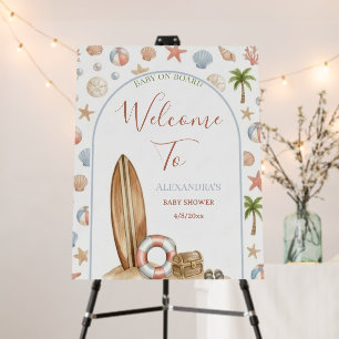 Baby On Board    Beach Baby Shower Welcome Sign 