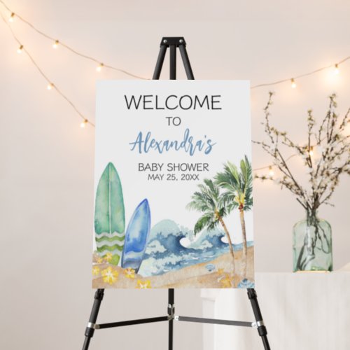 Baby on Board Beach Baby Shower Welcome Sign