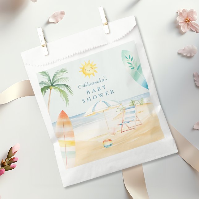 Baby on Board Beach Surf Baby Shower Favor Bag (Creator Uploaded)