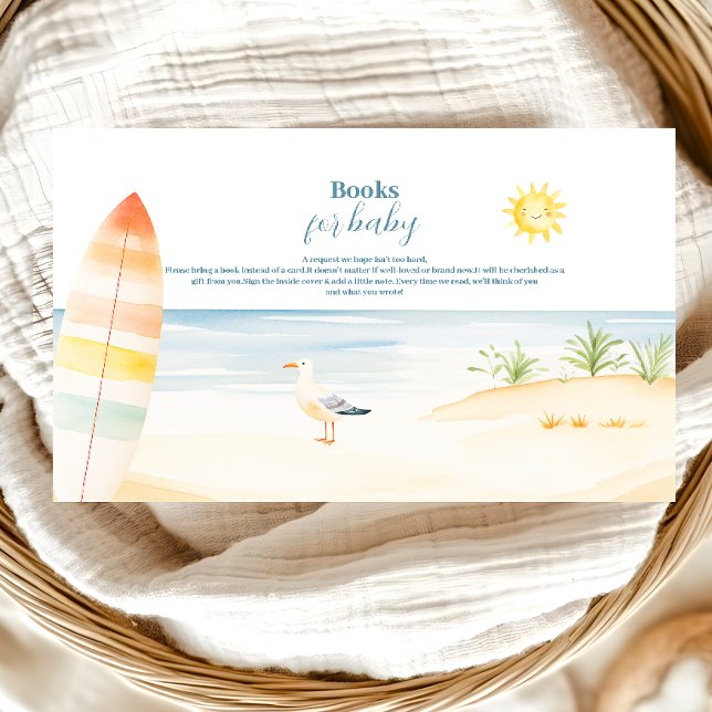 Baby on Board Beach Surf Books for Baby Enclosure Card (Creator Uploaded)