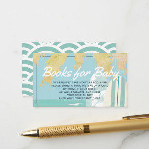 Baby on Board Beach Surf Boy Book Request Enclosure Card