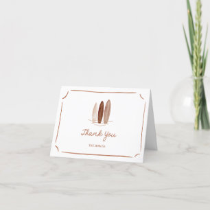 Baby on Board Beach Theme Baby Shower Letterpress Thank You Card