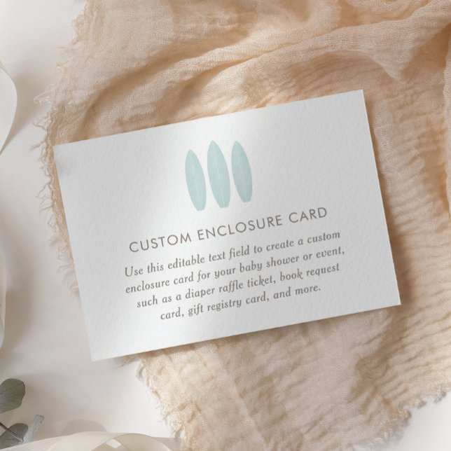 Baby on Board Blue Surfboard Custom Enclosure Card (Creator Uploaded)