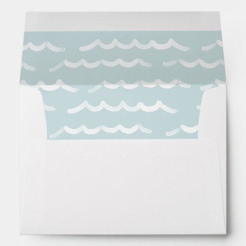 Baby on Board Blue Waves Baby Shower Envelope