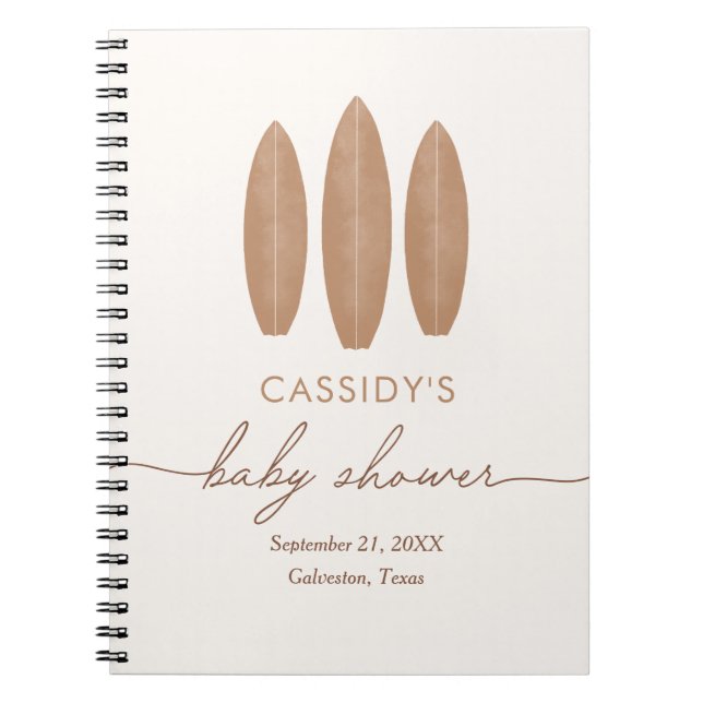 Baby on Board Boho Baby Shower Guest Book (Front)