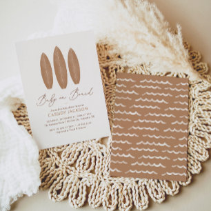 Baby on Board Boho Gender Neutral Baby Shower Invitation