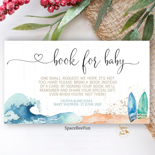 Baby on Board book for baby Request Enclosure Card