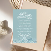 Baby On Board Book Request Blue Baby Shower