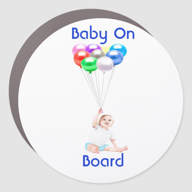 Baby On Board Car Magnet (Front)