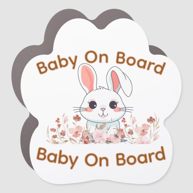baby on board  car magnet (Front)