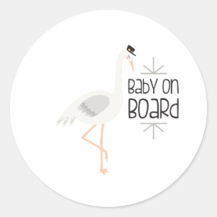 Baby On Board Classic Round Sticker