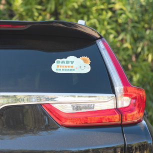 Baby on Board - Cloud and Sun Sticker