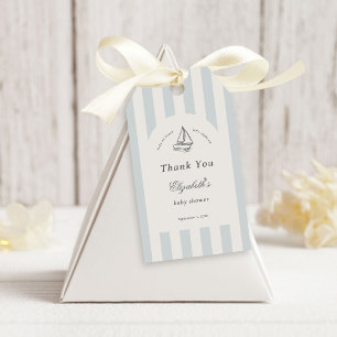 Baby On Board Elegant Blue Sailboat Gift Tags
