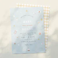 Beach Theme Baby Shower Invitations