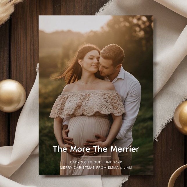  Baby On Board Holiday Announcment  Photo Card (Creator Uploaded)