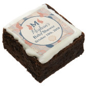 Baby on Board Nautical Baby Shower Brownie (Angled)
