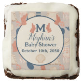 Baby on Board Nautical Baby Shower Brownie (Front)