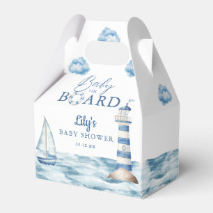 Baby On Board Nautical Baby Shower Favor Boxes
