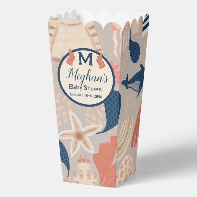 Baby on Board Nautical Baby Shower  Favor Boxes (Front)