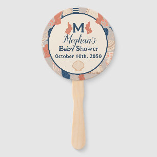 Baby on Board Nautical Baby Shower  Hand Fan