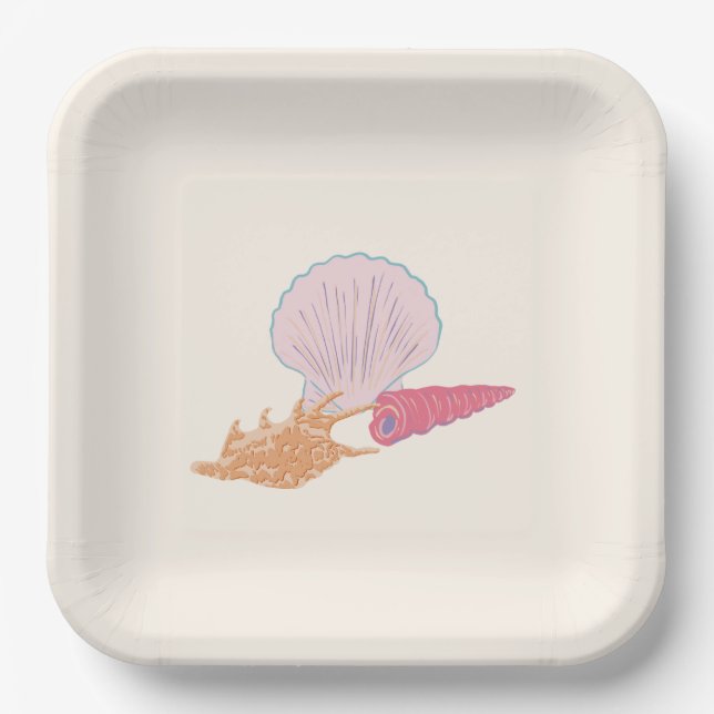 Baby on Board -- Ocean theme baby shower  Paper Plates (Front)