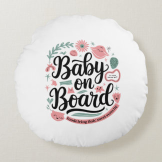 Baby on Board – Round Travel Pillow