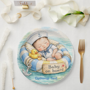 Baby on Board Shower  Paper Plates