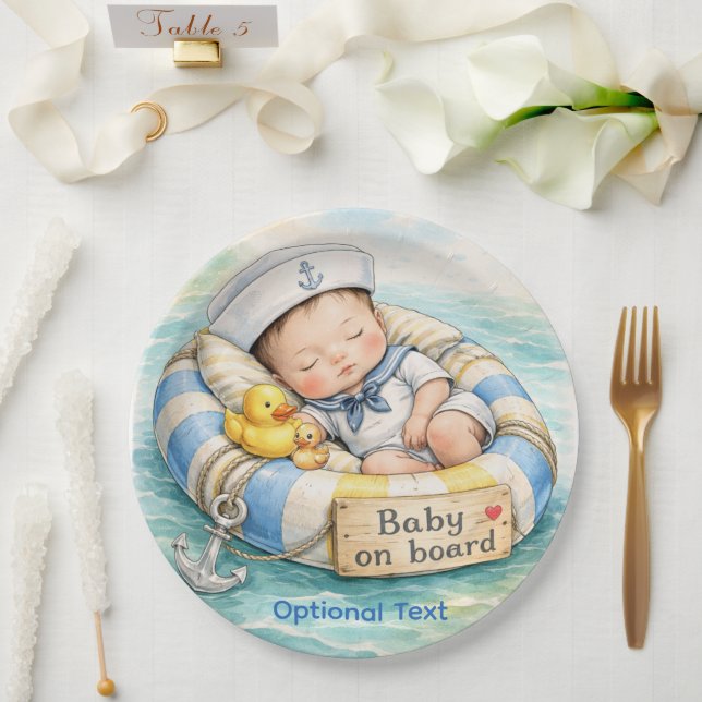 Baby on Board Shower  Paper Plates (Wedding)