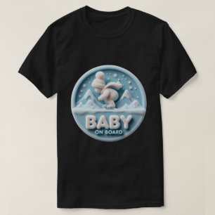 Baby on Board Skateboard Announcement  T-Shirt
