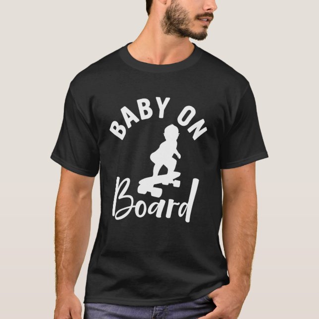 Baby On Board Skateboard Surf Solar Opposites  Mem T-Shirt (Front)