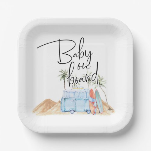 Baby on Board Summer Baby Shower Baby Shower  E Paper Plates