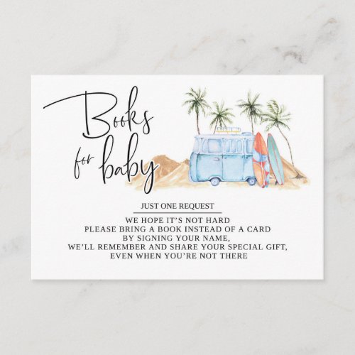 Baby on Board Summer Baby Shower Baby Shower  Enclosure Card