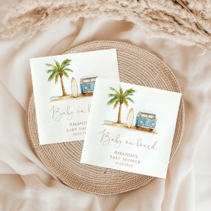 Baby on board Summer Baby Shower Napkins
