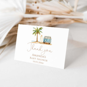 Baby On Board Summer  Baby Shower  Thank You Card