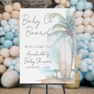 Baby On Board Summer Beach Baby Shower Welcome