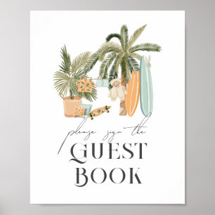 Baby on Board Surf Baby Shower Guest Book