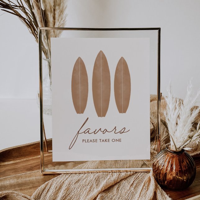 Baby on Board Surfboard Baby Shower Favors Sign (Creator Uploaded)