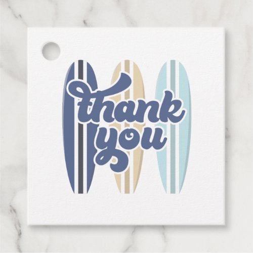 Baby on Board Surfboard Baby Shower Thank You Favor Tags