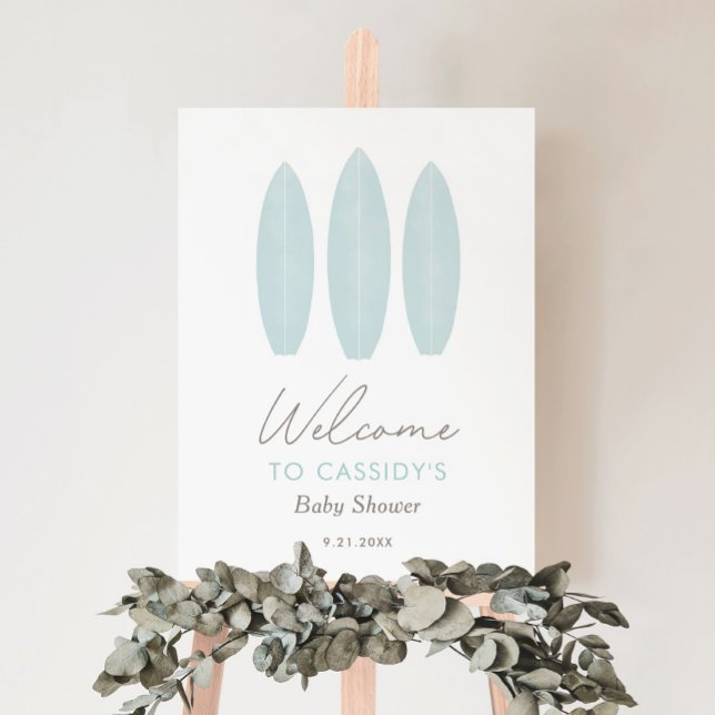 Baby on Board Surfboard Baby Shower Welcome Sign (Creator Uploaded)