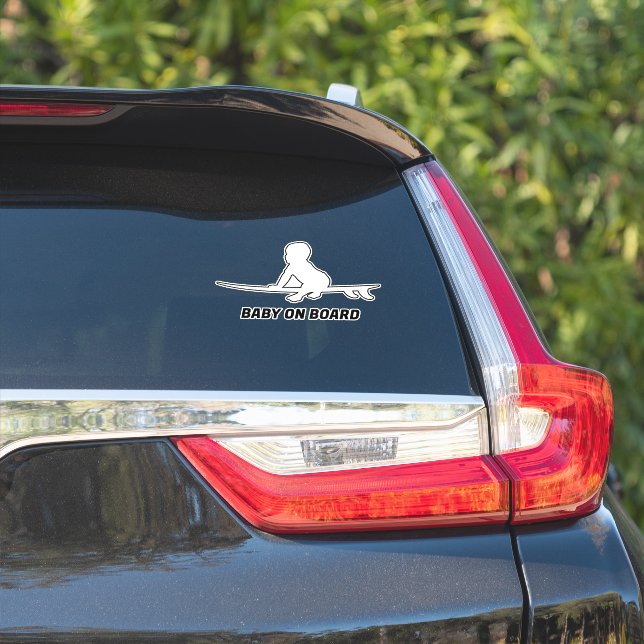 Baby on Board Surfboard Car Decal (Car Side)