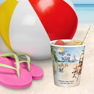 Baby On Board Surfboard Teddy Bear Baby Shower