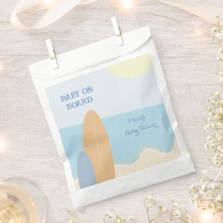 Baby on Board Surfing Beach Baby Shower Favor Bag