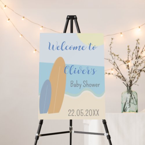 Baby on Board Surfing Beach Baby Shower Welcome