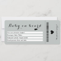 Baby On Board Travel Boarding Pass Pregnancy