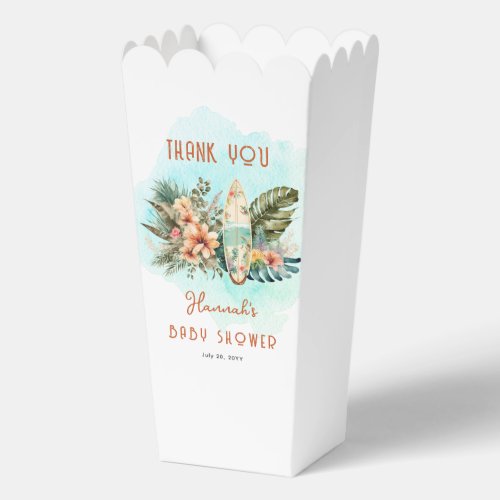 Baby on Board Tropical Surf Neutral Baby Shower Favor Boxes