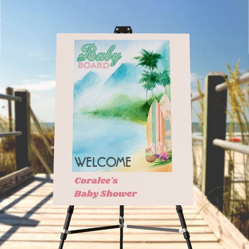 Baby on Board Tropical Surfing Beach Welcome