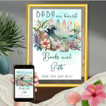 Baby on Board Tropical Surfing Books and Gifts Poster<br><div class="desc">The "Baby on Board" tropical surfing-themed exotic floral design is a baby shower template that features a gender-neutral theme with a tropical flair. The design depicts a grouping of colorful surfboards with the ocean and a splashing wave amidst a beautiful tropical floral surround. The color scheme consists of soft shades...</div>