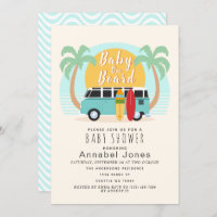 Baby on Board Van Gender-Neutral Baby Shower Invit