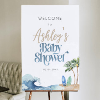 Baby on Board Welcome Sign, Surf Beach Baby Shower